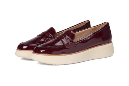 Женские лоферы LifeStride Chelsea, лаковые, бордовые
