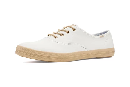 Женские кеды Keds Champion Luxe Lace-Up, бело-кремовые