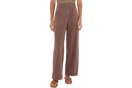 Женские брюки Eileen Fisher с высокой талией, трюфельные