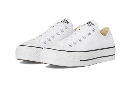 Женские кроссовки Converse Chuck Taylor All Star Low Top Platform Leather Sneaker white/black/white