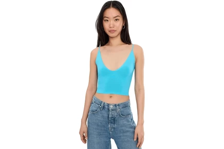 Женский топ Free People Round Two Skinny Strap, голубой