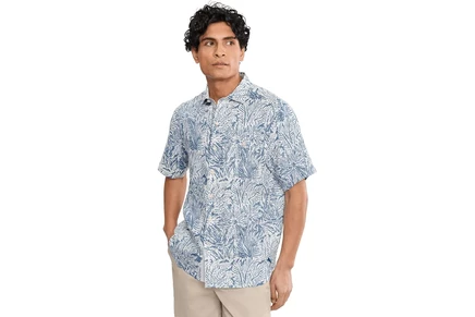 Мужская льняная рубашка Tommy Bahama Antigo Vines, kingfish