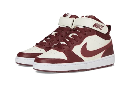 Детские кроссовки Nike Court Borough Mid 2, белые/красные