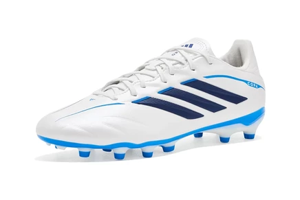 adidas Kids Copa Pure Iv League Firm Ground (Little Kid/Big Kid) zero metallic/dark blue/lucid ray blue