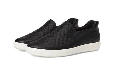 Женские кроссовки ECCO Soft 7 Quilted Easy Slip-On Sneakers black