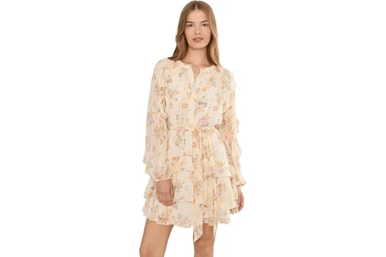 Платье Lauren Ralph Lauren Petite Floral Ruffle-Trim Tiered Dress