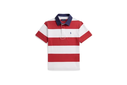 Детская рубашка-регби Polo Ralph Lauren, красно-белая
