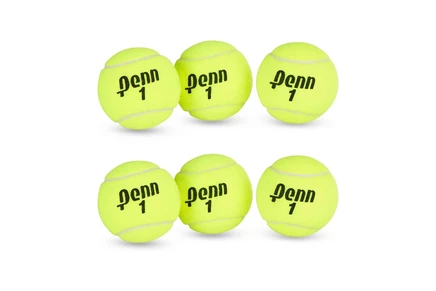 Penn Extra Duty 6-Pack Tennis Balls yellow