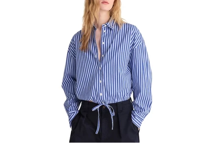Женская рубашка Madewell с кулиской, французский синий