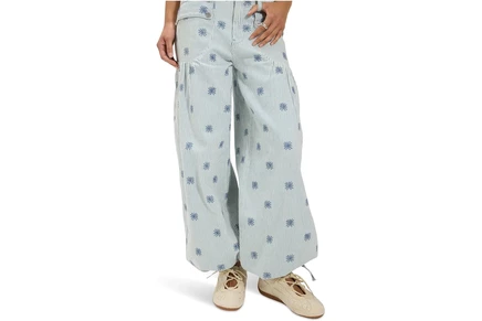 Джинсы Free People Lotus Embr Railroad