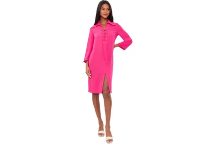 Платье Trina Turk Collared Lace-Up Dress