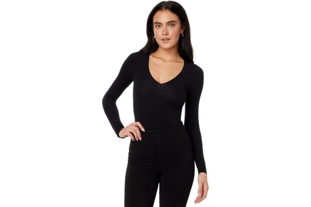 Женское боди Commando Ballet Center Seam KT053, черное
