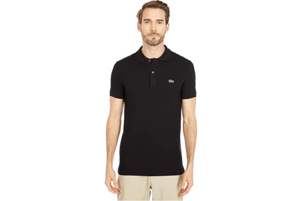 Мужская рубашка Lacoste Short Sleeve Slim Fit Pique Polo black