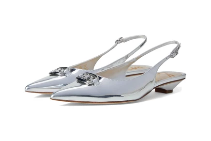 Женские туфли Sam Edelman Aggie с открытой пяткой, серебристые