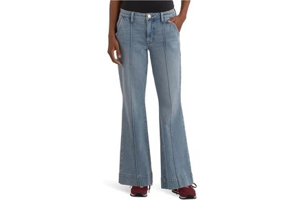 Джинсы KUT from the Kloth Ana High-Rise Fab Ab Flare Front Pin Tuck in Considered
