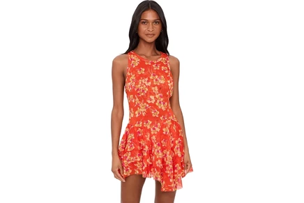 Платье Free People Raven Printed Mini Dress
