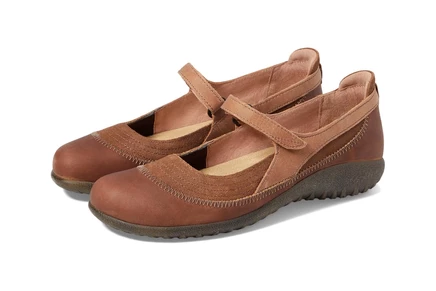 Naot Kirei antique brown suede combo