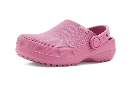 Детские сабо Crocs Classic Canvas, нежно-розовые