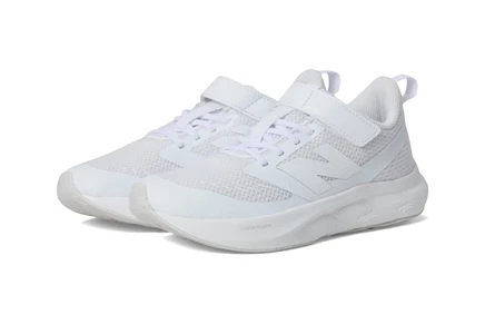 New Balance Kids Fresh Foam 625 Bungee Lace with Top Strap (Little Kid) white/white