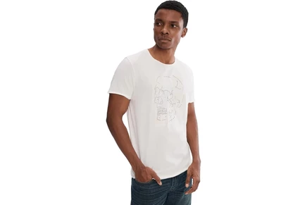Мужская рубашка John Varvatos Skull Tiles Graphic T-shirt Kg7335s26