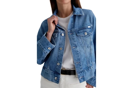 AG Jeans Isa Cropped Trucker Jacket flashback