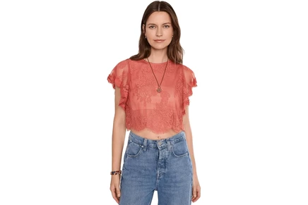 Топ Free People Lunar Ash Lace Top