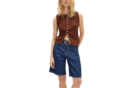 Женская жилетка Free People Tilly Vest, медово-бронзовая