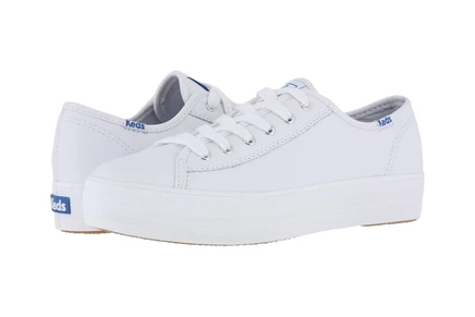 Женские кеды Keds Triple Kick кожаные, белые