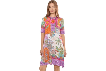 Платье Johnny Was The Janie Favorite Elbow Sleeve Swing Dress - Avela