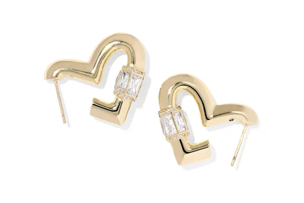 Серьги Kendra Scott Emery Heart Hoop Earrings