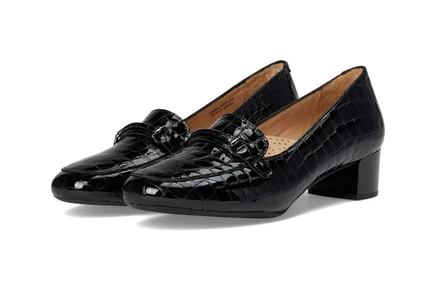 Spring Step Enda black croco patent