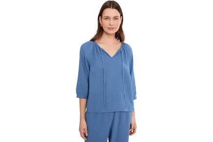 Топ Elliott Lauren Gauze - Raglan Sleeve Top with Drawstring Detail