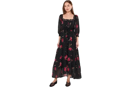 Платье Free People Morning Meadows Long-Sleeve Maxi Dress