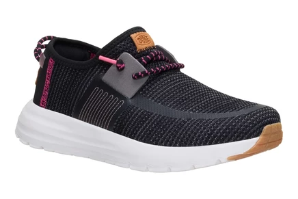 Женские кеды Hey Dude Sirocco Stretch Sox, черные/розовые