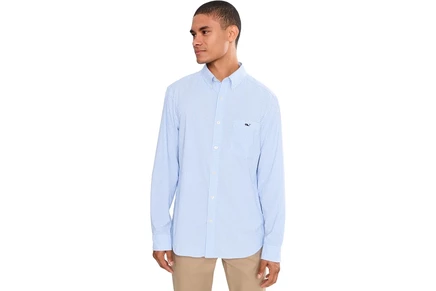 Мужская рубашка Vineyard Vines Coral Reef Gingham Featherweight Performance Shirt