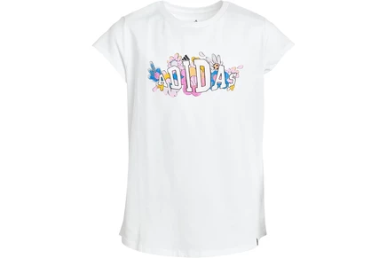 adidas Kids Cap Sleeve Tee (Big Kids) white
