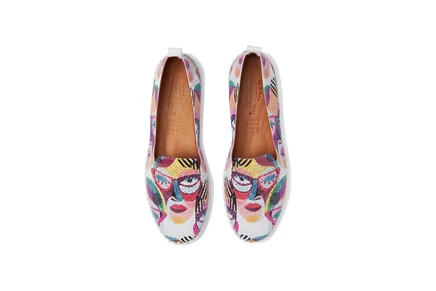 Женские лоферы Spring Step Carraway кожаные, белые с принтом