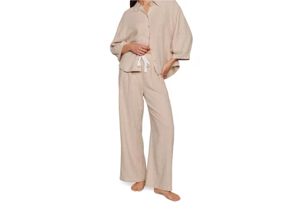 gingham white/warm taupe