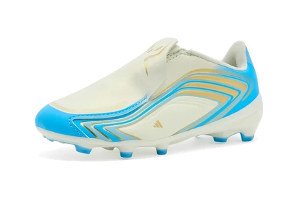 Детские бутсы Adidas F50 Messi, без шнуровки, голубые