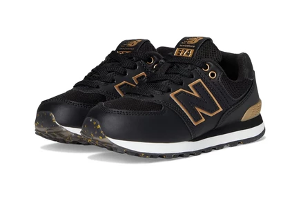 Кроссовки для детей New Balance Kids 574, черно-золотые