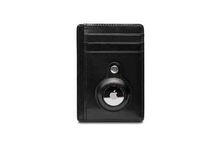 Унисекс футляр для карт Bosca Old Leather AirTag, чёрный