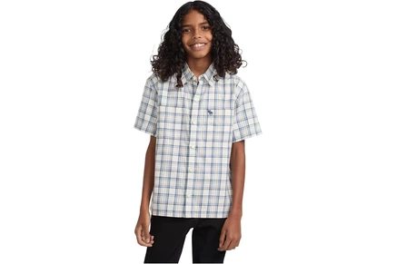 Детская рубашка Abercrombie Kids Simple Life, серо-голубая