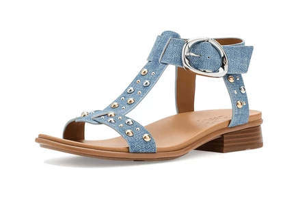 denim blue leather