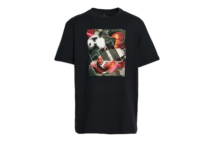 Детская футболка adidas Kids Multi Sport Collage, черная с принтом
