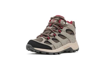 Merrell Kids Moab 3 Mid Waterproof (Little Kid/Big Kid) boulder/red 1