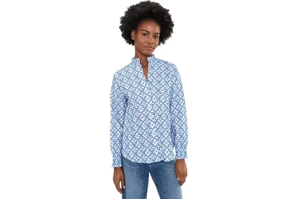 Топ NICZOE Embroidered Tile Shirt