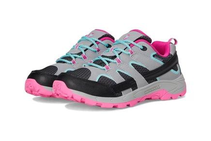 Унисекс ботинки Merrell Kids Moab KDZ WP, серо-розовые
