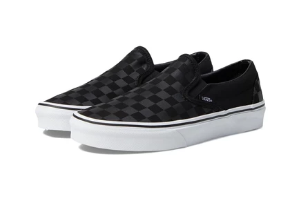 Унисекс кеды Vans Classic Slip-On в шахматную клетку, черные