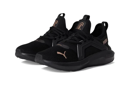 PUMA Kids Softride Enzo (Big Kid) puma black/rose gold