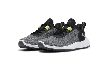 Детские кроссовки Puma Golf Fusion Crush Sport Jr, черно-лаймовые